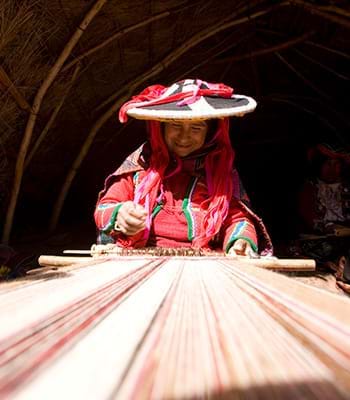 High quality textile in Awanacancha
